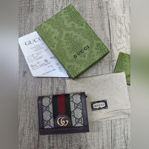 GUCCI Sherry Ophidia GG Supreme Leather Wallet